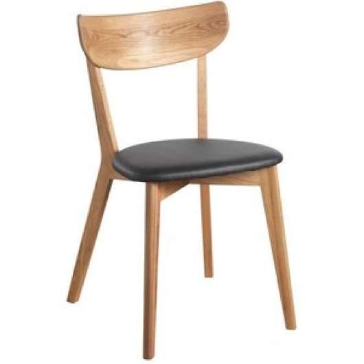 2 st Amint stol - Ek/svart konstläder - Konstläderklädda stolar, Matstolar & Köksstolar, Stolar