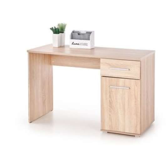 Abdel skrivbord 120x55 cm - Sonoma ek - Skrivbord med hyllor | lådor, Skrivbord, Kontorsmöbler