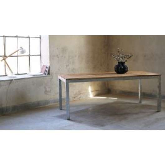 Alva utebord stål teak 190 cm + Möbelvårdskit för textilier - Utematbord, Utebord, Utemöbler