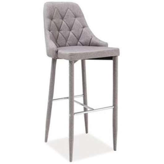 2 st Adyson barstol i grått tyg + Möbelvårdskit för textilier - Barstolar