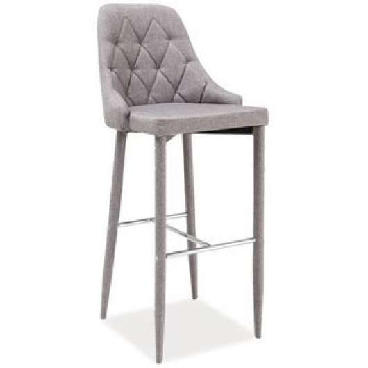 2 st Adyson barstol i grått tyg + Möbelvårdskit för textilier