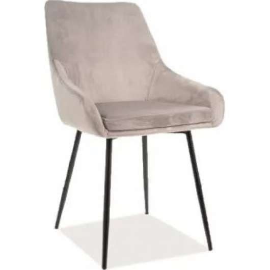 2 st Albi matstol - Ljusgrå sammet - Klädda & stoppade stolar