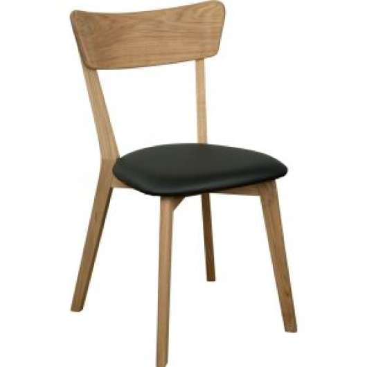 2 st Amino stol - Oljad ek / svart ecoläder + Möbeltassar - Klädda & stoppade stolar, Matstolar & Köksstolar, Stolar