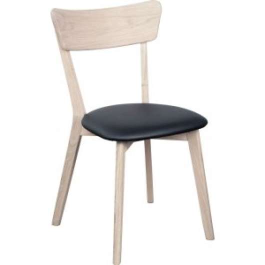2 st Amino stol - Vitpigmenterad / Svart Ecoläder + Fläckborttagare för möbler - Klädda & stoppade stolar, Matstolar & K