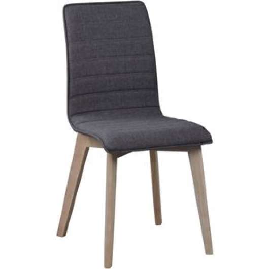 2 st Aniyah stol - Mörkgrå/whitewash ek - Klädda & stoppade stolar