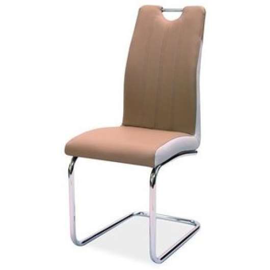 2 st Annika matstol - Cappuccino/vit - Klädda & stoppade stolar