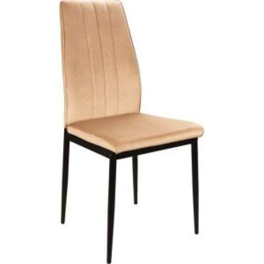 2 st Atom matstol - Beige sammet - Klädda & stoppade stolar