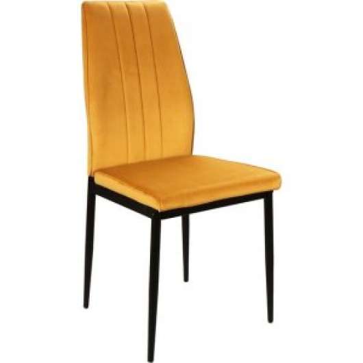 2 st Atom matstol - Gul sammet - Klädda & stoppade stolar