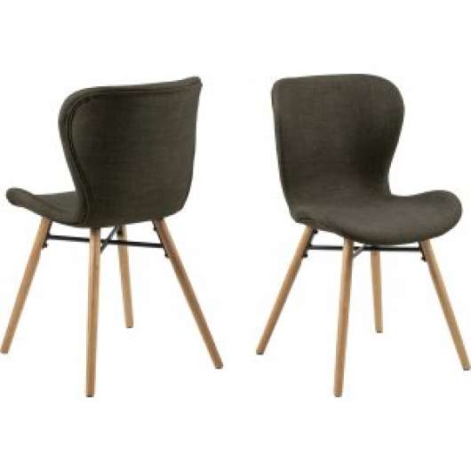 2 st Batilda matstol - Khaki/ek - Klädda & stoppade stolar