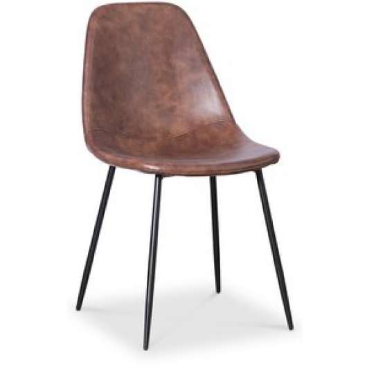 2 st Bjurträsk stol - Brun/svart - Konstläderklädda stolar, Matstolar & Köksstolar, Stolar