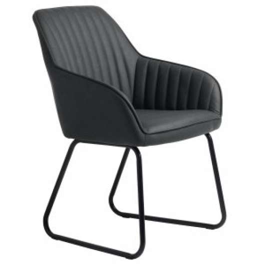 2 st Blocks stol i grå PU med metallunderrede - Klädda & stoppade stolar, Matstolar & Köksstolar, Stolar