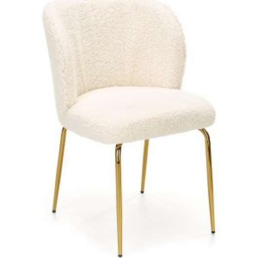 2 st Cadeira matstol i bouclč 474 - Cream/guld - Klädda & stoppade stolar
