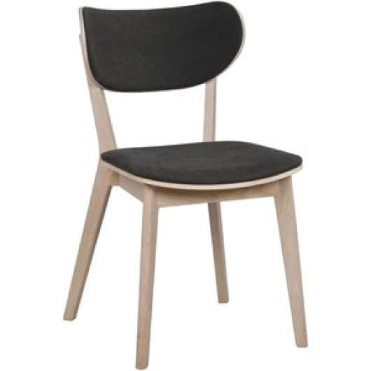 2 st Camila stol - Whitewash ek/mörkgrå - Klädda & stoppade stolar