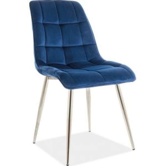 2 st Chic matstol sammet/krom - Klädda & stoppade stolar