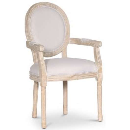 2 st Cholet karmstol - Antik finish / Linne + Möbelvårdskit för textilier - Klädda & stoppade stolar, Matstolar & Köksst