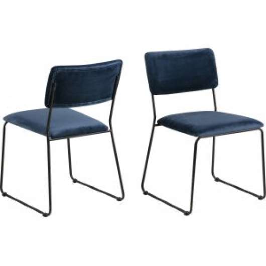 2 st Cornelia matstol - Blå - Klädda & stoppade stolar, Matstolar & Köksstolar, Stolar