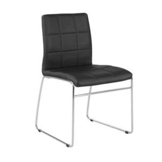 2 st Cube stol - svart PU/ krom - Klädda & stoppade stolar