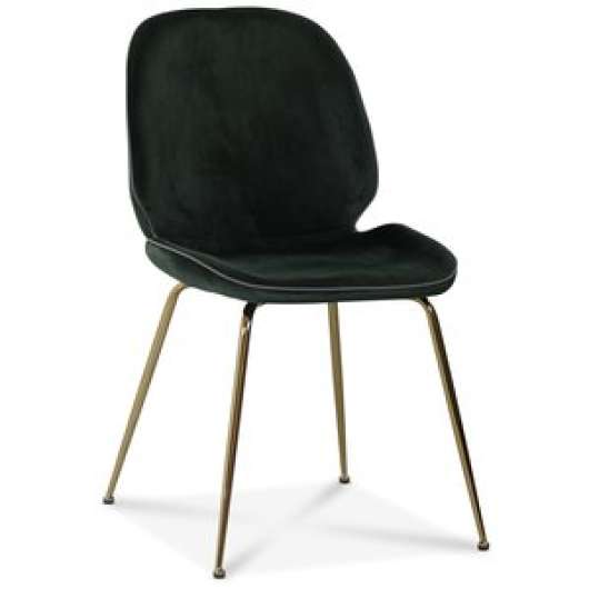 2 st Deco velvet stol - Grön / Mässing - Klädda & stoppade stolar, Matstolar & Köksstolar, Stolar