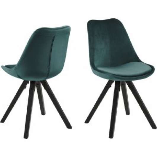2 st Dima matstol - Grön/svart - Klädda & stoppade stolar