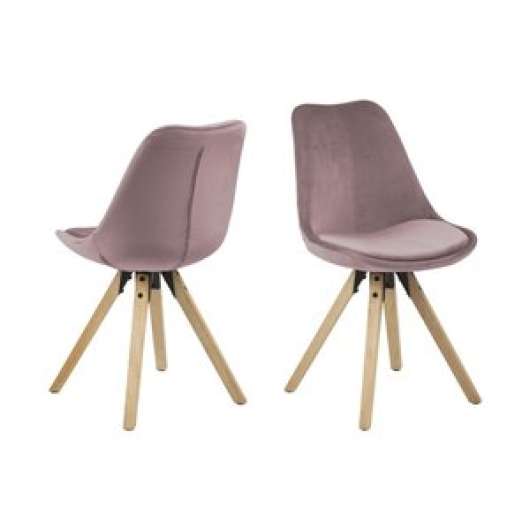 2 st Dima matstol - Rosa - Klädda & stoppade stolar