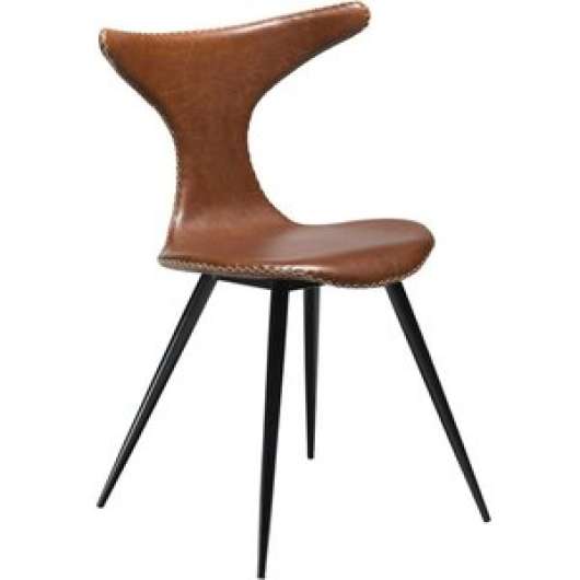2 st Dolphin matstol - Vintage ljusbrun - Konstläderklädda stolar