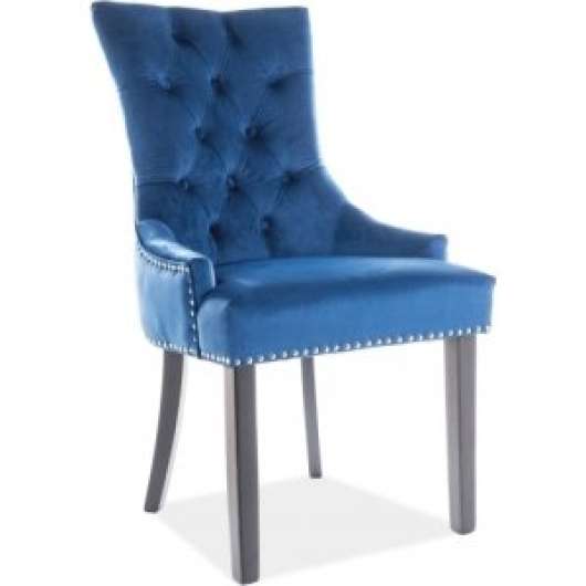 2 st Edward matstol - Blå sammet - Klädda & stoppade stolar, Matstolar & Köksstolar, Stolar