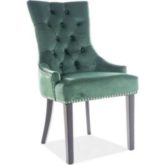 2 st Edward matstol - Grön sammet - Klädda & stoppade stolar