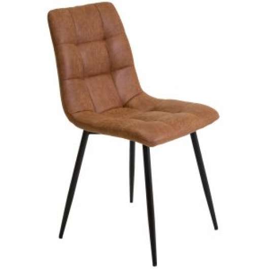 2 st Eksjö stol i Cognac vintage - Konstläderklädda stolar