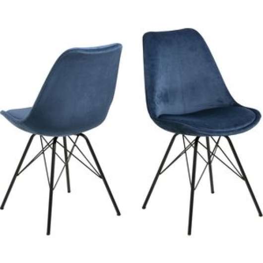 2 st Eris matstol - Marinblå/svart - Klädda & stoppade stolar