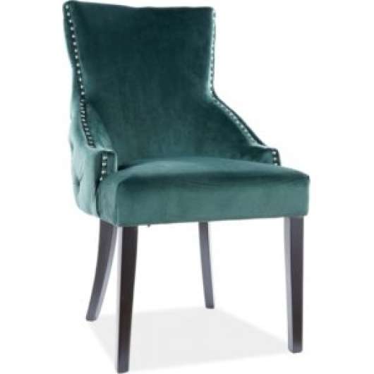 2 st George matstol - Grön sammet - Klädda & stoppade stolar