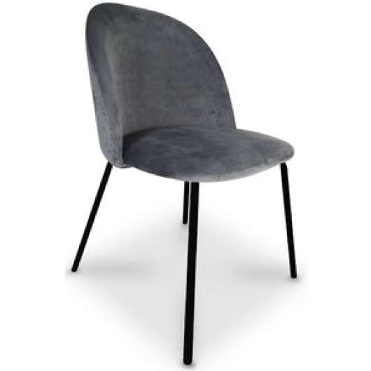 2 st Giovani velvet stol /Svart - Klädda & stoppade stolar