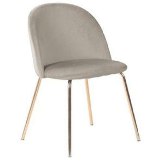 2 st Giovani velvet stol beige/Mässing - Klädda & stoppade stolar