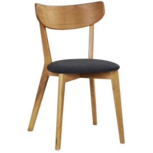 2 st Hannah stol - Ek/mörkgrå - Klädda & stoppade stolar