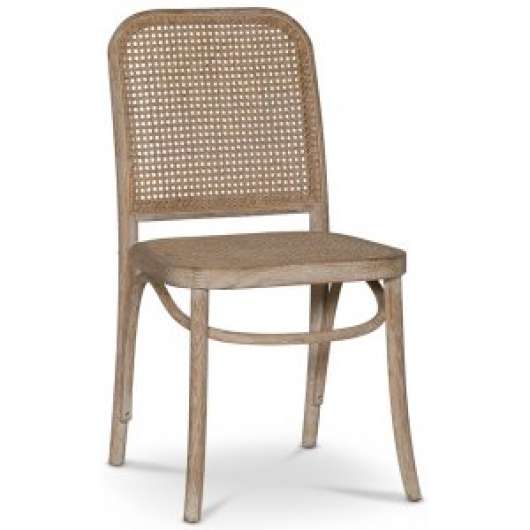 2 st Indiana böjträ stol med rottingsits - Whitewash + Fläckborttagare för möbler - Trästolar