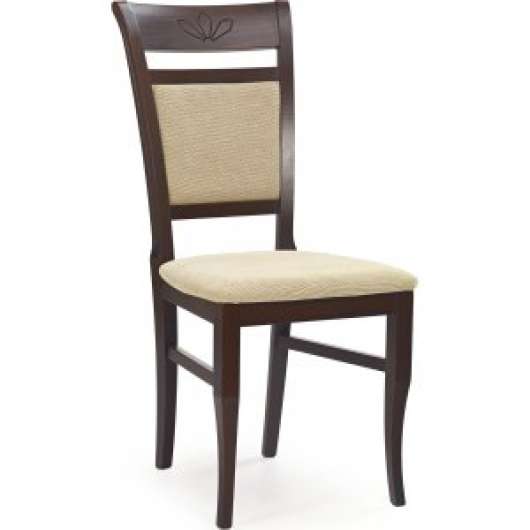2 st Jayden matstol - Beige/mörk valnöt - Klädda & stoppade stolar