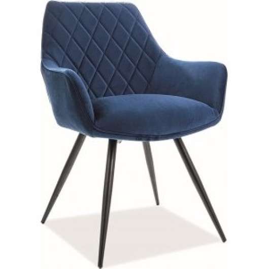 2 st Linea matstol - Blå sammet - Klädda & stoppade stolar, Matstolar & Köksstolar, Stolar