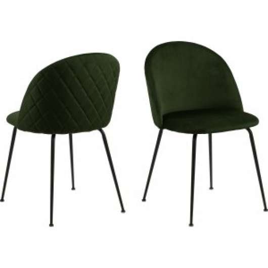 2 st Louise matstol - Grön - Klädda & stoppade stolar