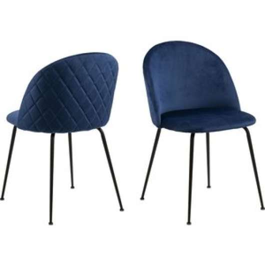 2 st Louise matstol - Mörkblå - Klädda & stoppade stolar, Matstolar & Köksstolar, Stolar