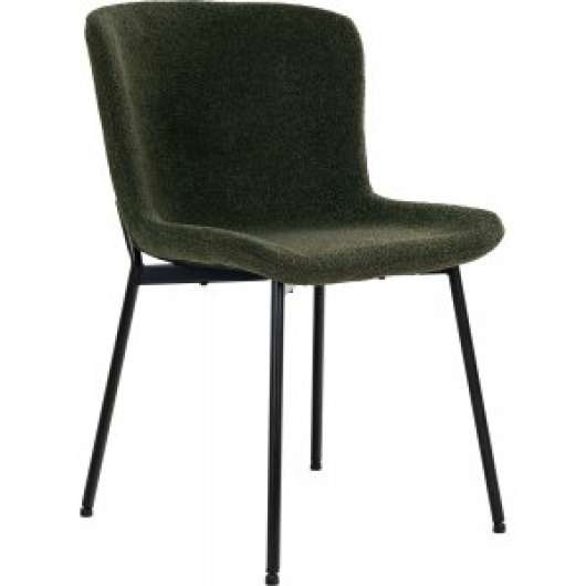 2 st Maceda matstol Mörkgrön boucle - Klädda & stoppade stolar