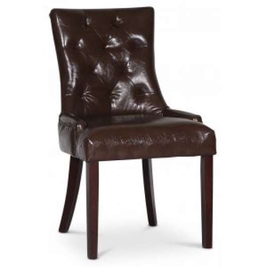 2 st Marie Stol i brun vintage PU - Klädda & stoppade stolar