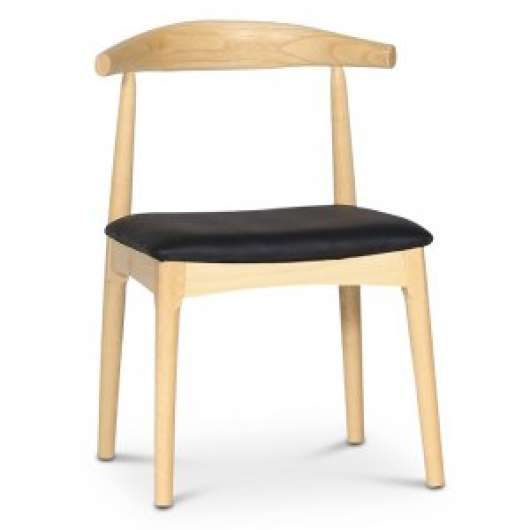 2 st Mella karmstol i trä med svart sits - Klädda & stoppade stolar, Matstolar & Köksstolar, Stolar
