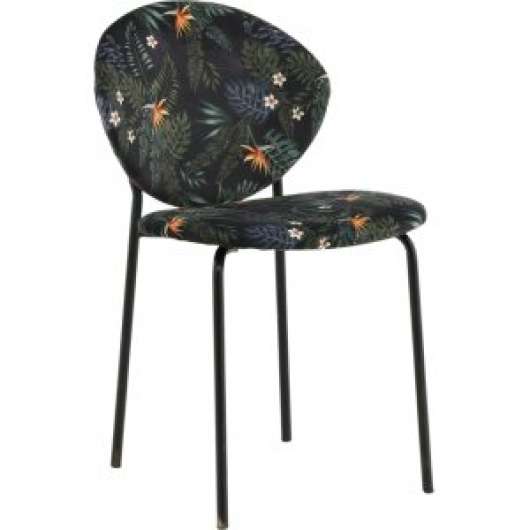 2 st Mondo matstol - Svart blomma tyg - Klädda & stoppade stolar, Matstolar & Köksstolar, Stolar