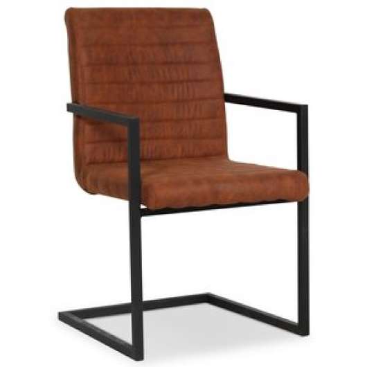 2 st Oliver matstol - Vintage brun PU - Konstläderklädda stolar