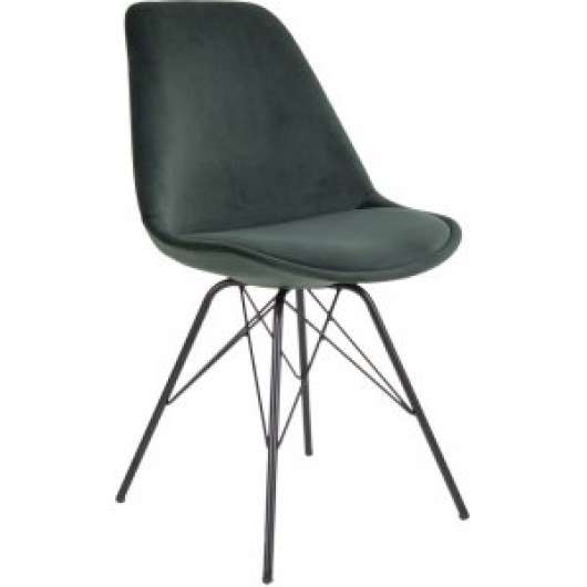 2 st Oslo Matstol - Mörkgrön/svart - Klädda & stoppade stolar