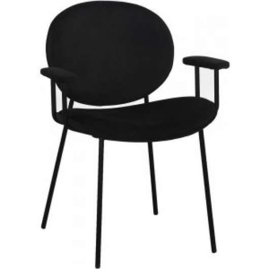 2 st Rondo karmstol i svart sammet + Möbelvårdskit för textilier - Karmstolar, Stolar