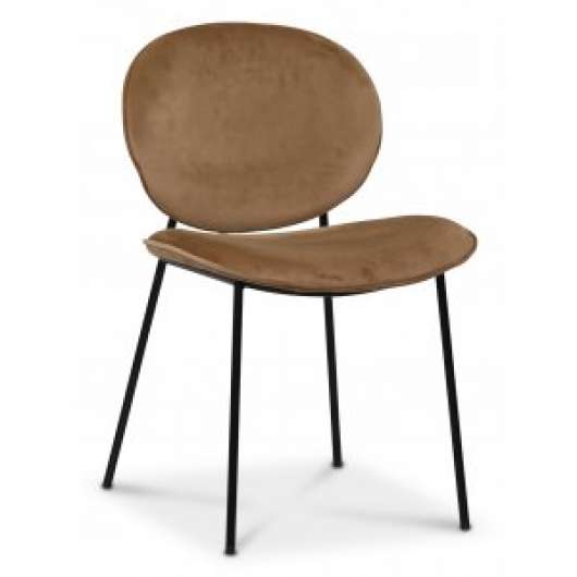 2 st Rondo stol i sammet - Brun - Klädda & stoppade stolar, Matstolar & Köksstolar, Stolar