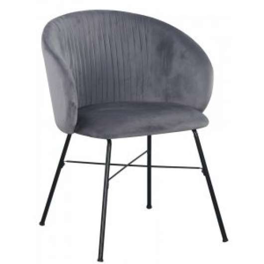 2 st Sevilla karmstol grå sammet + Möbelvårdskit för textilier - Karmstolar
