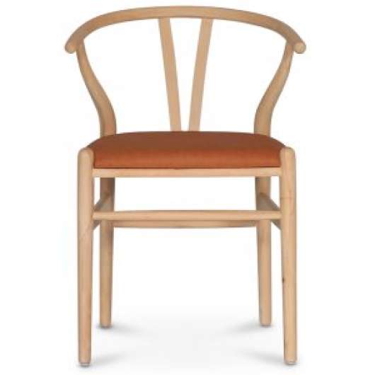 2 st Trend karmstol i bok med cognacsfärgad sits - Klädda & stoppade stolar