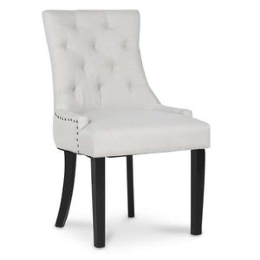 2 st Tuva Eastport matstol med nitar - Beige linne + Möbeltassar - Klädda & stoppade stolar, Matstolar & Köksstolar, Sto