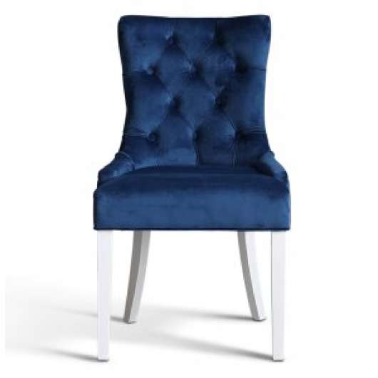 2 st Tuva stol i blå sammet med rygghandtag - Klädda & stoppade stolar